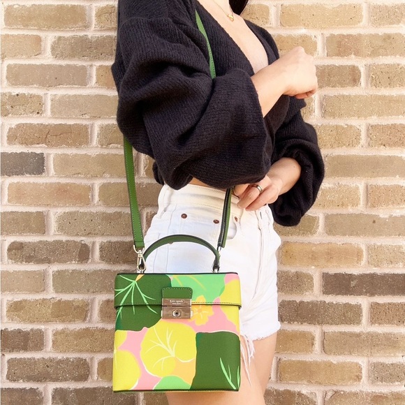 Kate Spade voyage cucumber floral small top-handle crossbody - Picture 1 of 7